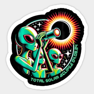 ny Alien Total Solar Eclipse 4.08.2024 Sticker